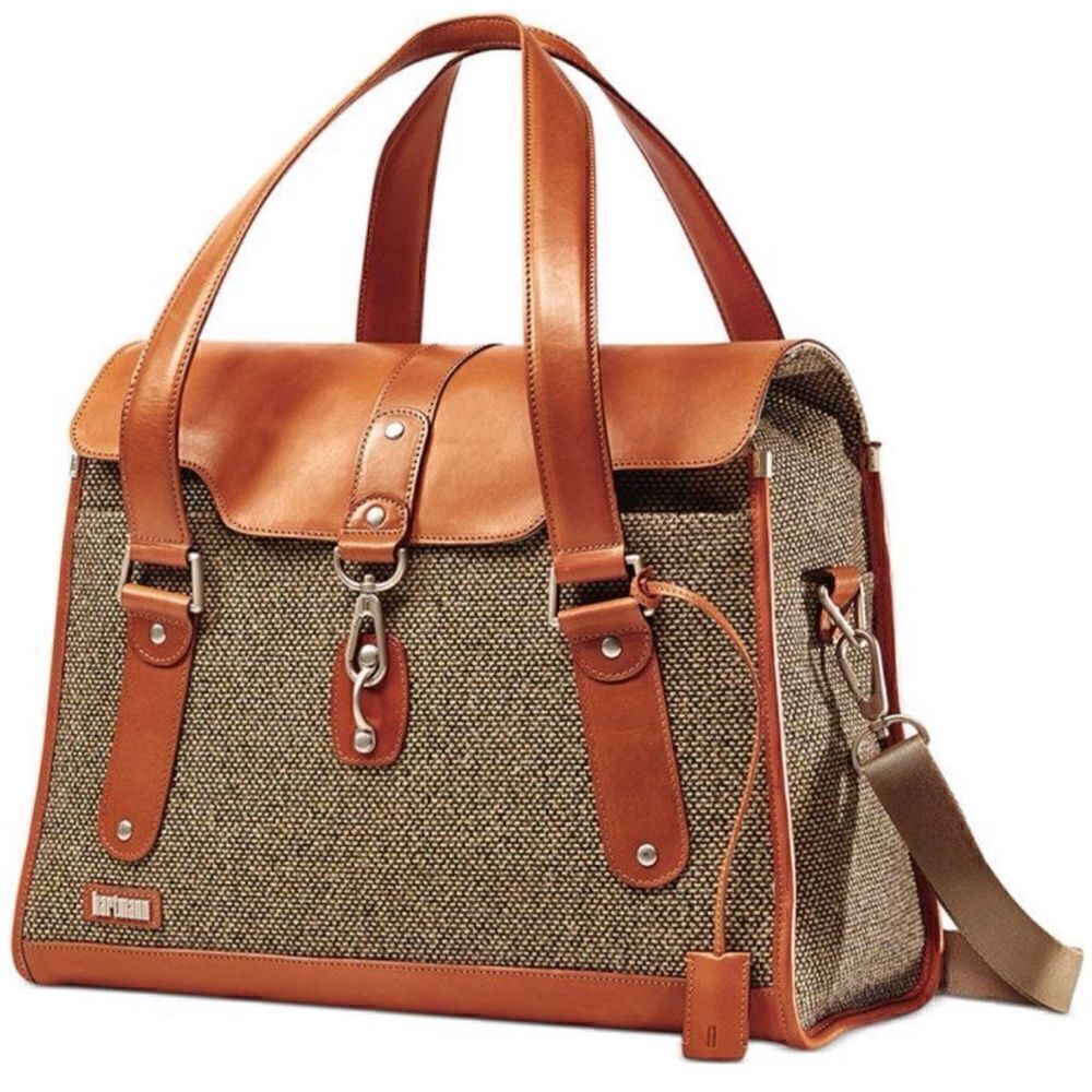 Hartmann Tweed Belting Carriage Bag  No Long Strap/ Unisex/ Excellent